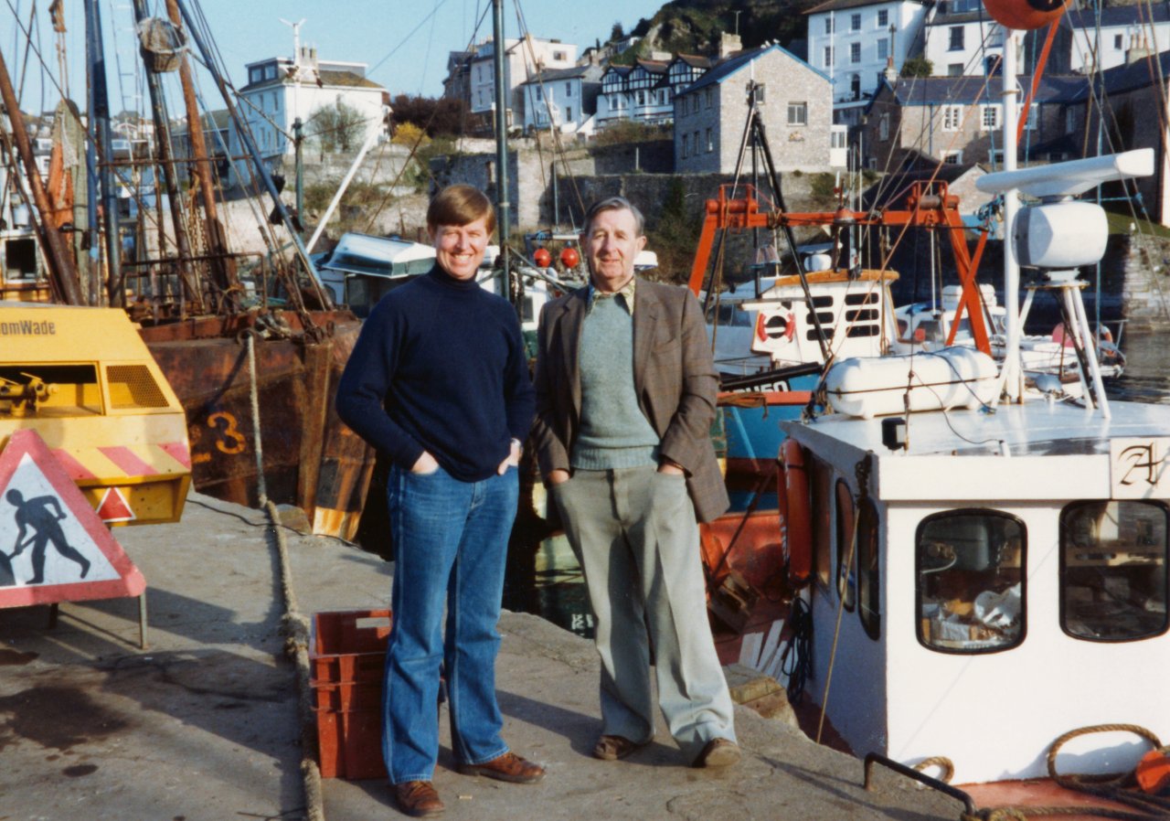 Adrian with his Dad probably in Brixham